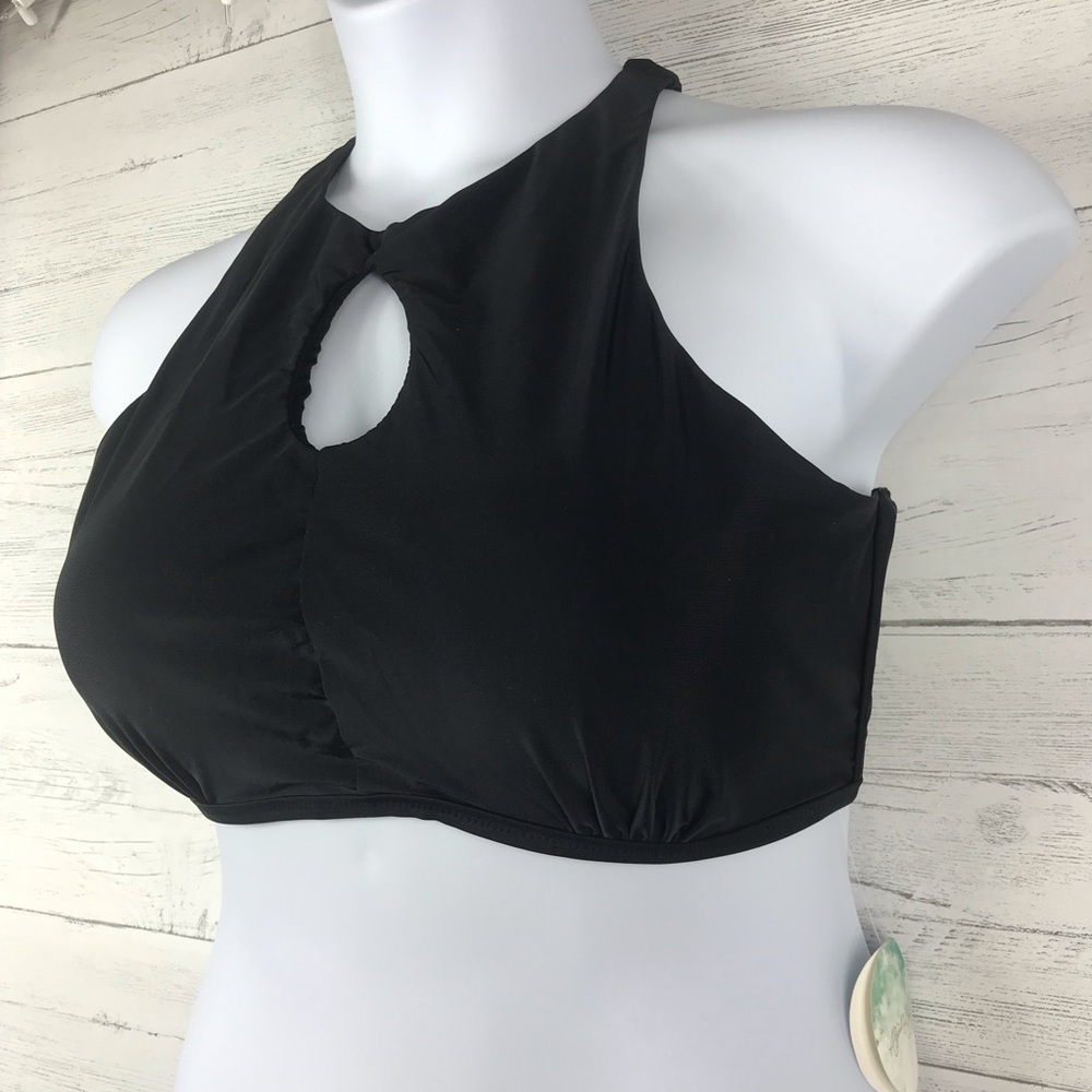 Altar’d State Plus Size Black Bikini Top